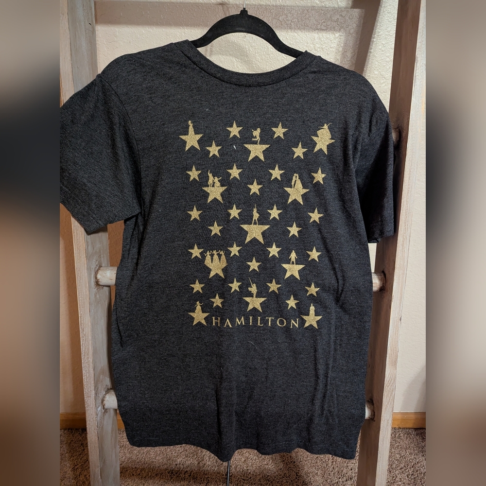 Hamilton Black and Gold Short Sleeve Tee with Star Pattern